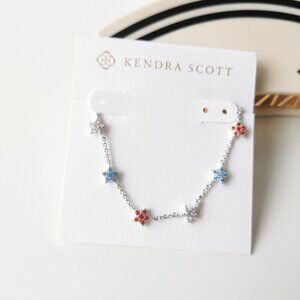 Kendra Scott Sierra Star Silver Crystal Strand Necklace